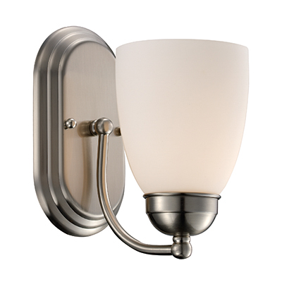 Trans Globe Lighting 3501-1 BN Clayton 6" Indoor Brushed Nickel Traditional Wall Sconce